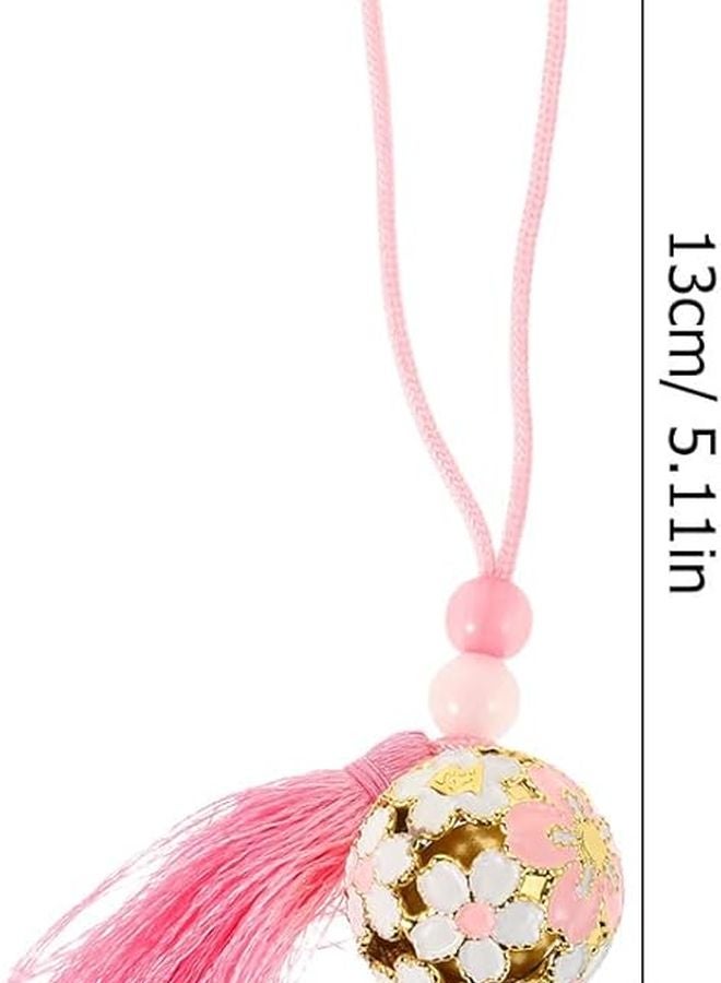 Japanese Kinkaku Temple Cherry Blossom Tassel Pendant Good Luck Charm For Bag Backpack Home Decor - Image 2